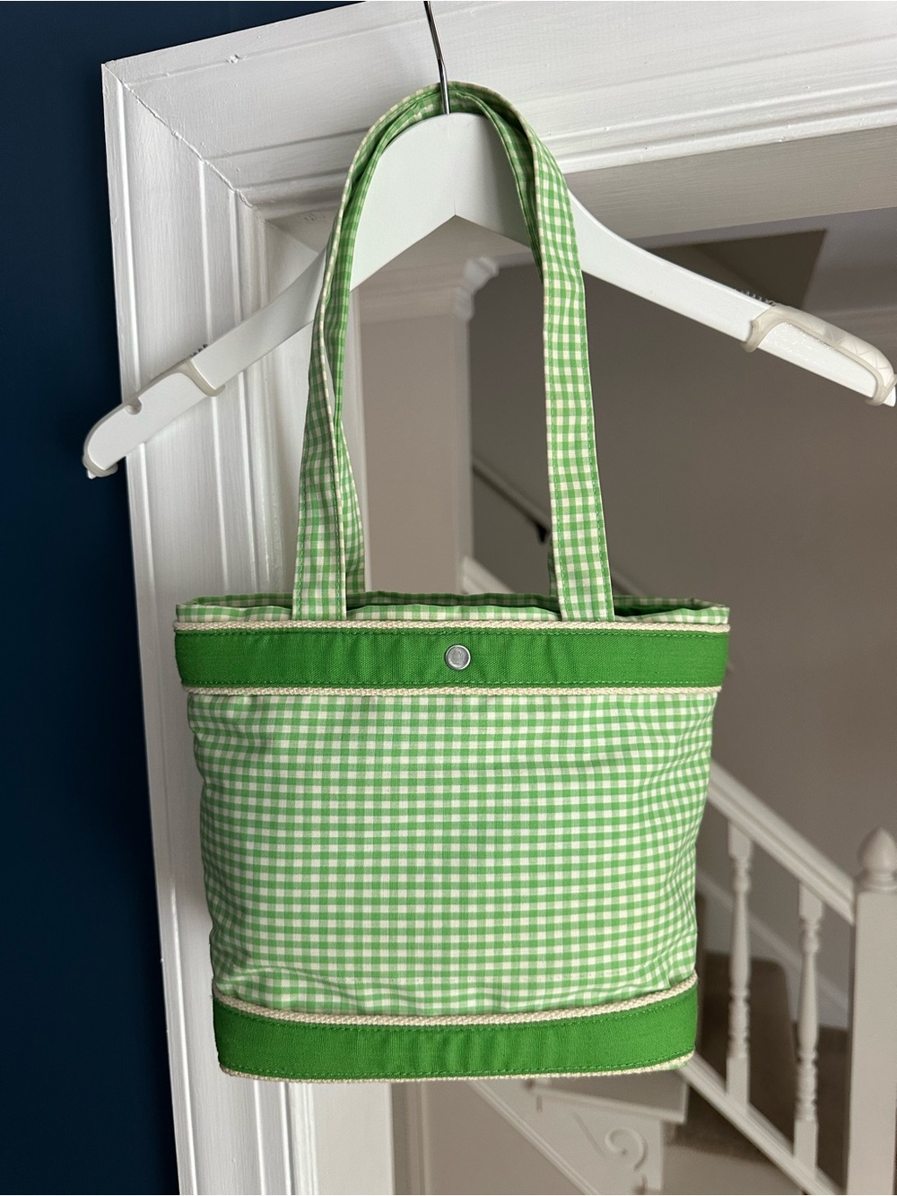Yachtwear Research Inc. YRI Green Gingham Mini Tote Bag Vintage Shoulder Bag